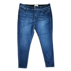 Angels Jeans Womens Plus Size 18W Blue Denim Comfort Stretch Waist Skinny
